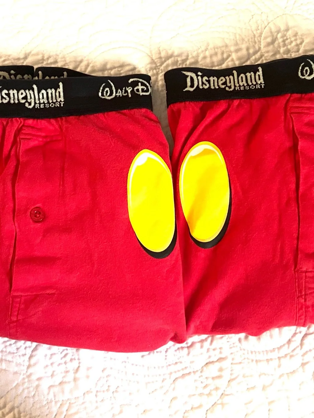 Mickey Mouse XL 2 Pair Lounge Sleep Pajama Red Boxer Style Shorts